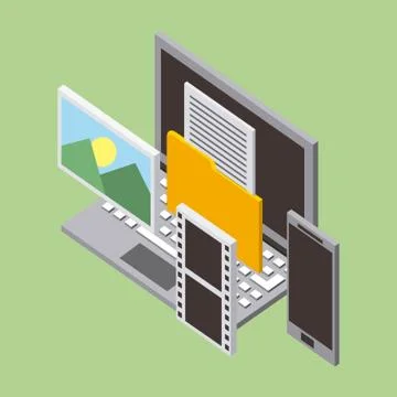 Cloud computing storage イラスト素材