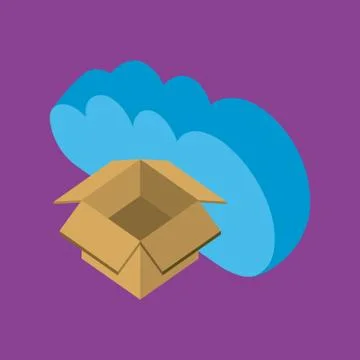 Cloud computing storage Stock Illustration