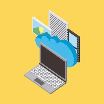 Cloud computing storage Stock Illustration