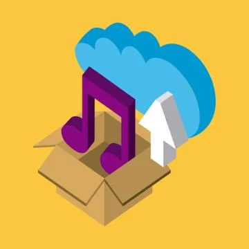 Cloud computing storage Stock Illustration