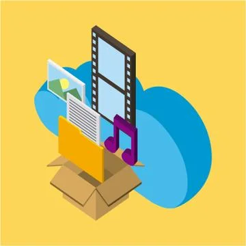 Cloud computing storage 스톡 일러스트