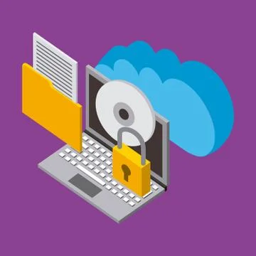 Cloud computing storage Stock Illustration