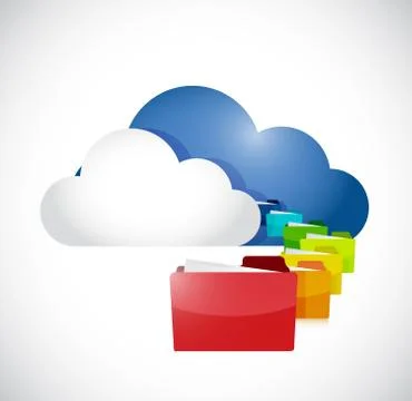 Cloud computing storage information concept. Stock Illustration