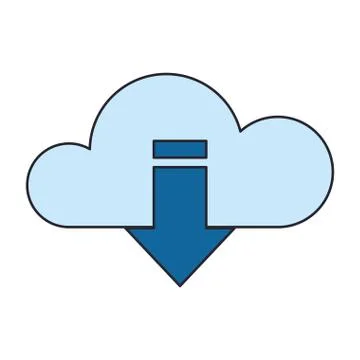 Cloud computing storage isolated icon Stock Illustration