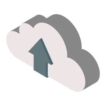 Cloud computing storage isometric Stock Illustration