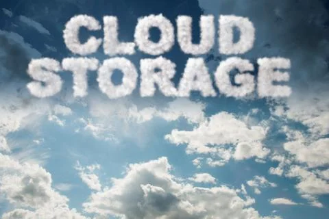 Cloud computing storage in IT concept - 3D rendering Illustrazione stock