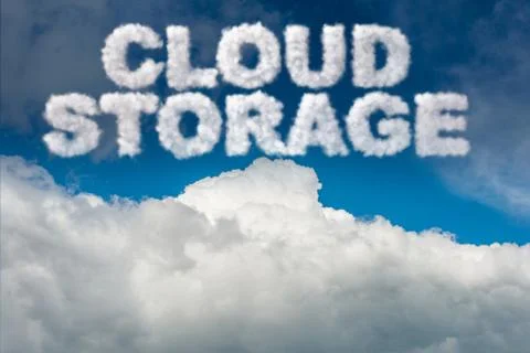 Cloud computing storage in IT concept Stockillustratie