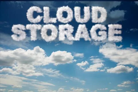 Cloud computing storage in IT concept Stock Illustration