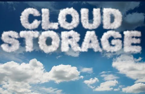 Cloud computing storage in IT concept Stock Illustration