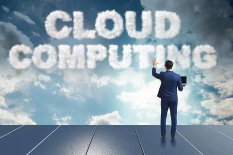Cloud computing storage in IT concept Stockfoto's