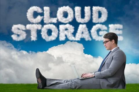 Cloud computing storage in IT concept Stockfoto's