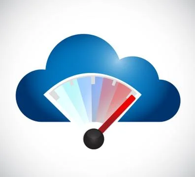 Cloud computing storage limit meter Illustrazione stock