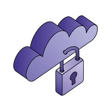 Cloud computing storage security protection data 스톡 일러스트