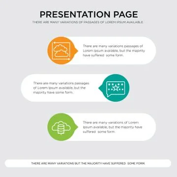 Cloud computing storage, Stars in message, Cloud mirroring presentation desig Ilustração Stock