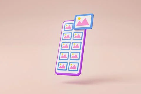 Cloud computing storage system concept. Mobile smart phone device keep data i Foto stock