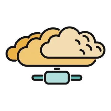 Cloud computing storing and processing global data network 库存插图