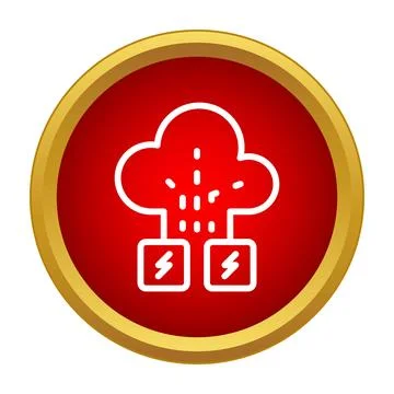 Cloud computing storing and processing data servers 库存插图
