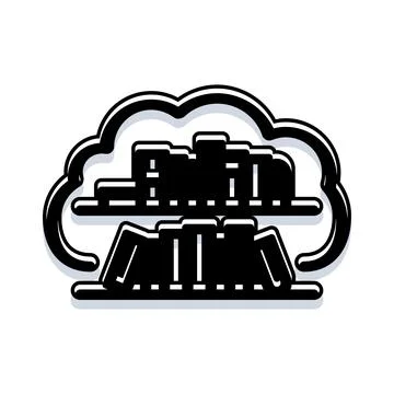 Cloud computing storing digital books and education data Stock Illustration
