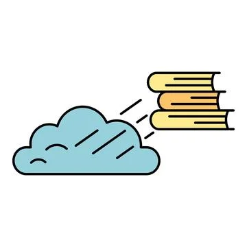 Cloud computing storing digital books and e library data 库存插图