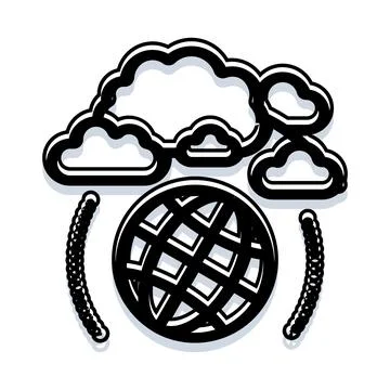 Cloud computing storing global data connectivity network 스톡 일러스트