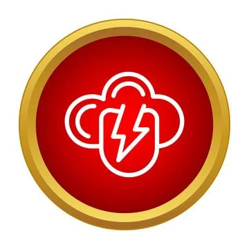 Cloud computing storing power electric energy icon Illustrazione stock