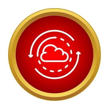 Cloud computing storing process syncing data storage icon イラスト素材