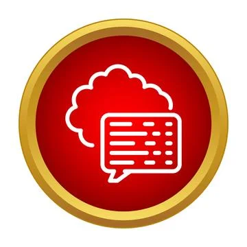 Cloud computing storing speech bubble message data Stock Illustration