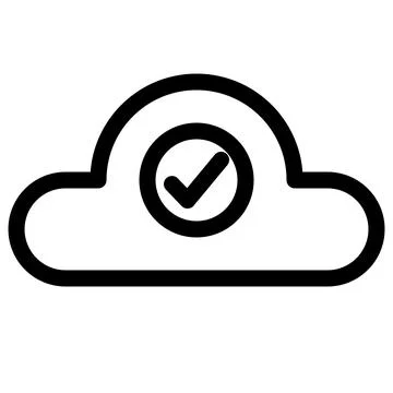 Cloud Computing Success- Verified Cloud Storage Icon Illustrazione stock