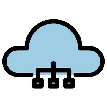 Cloud computing symbol - Cloud computing, cloud infrastructure, technology and イラスト素材