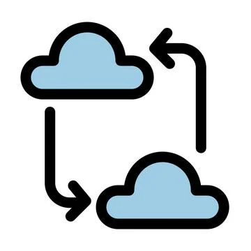 Cloud computing symbol - Cloud computing, cloud infrastructure, technology and 스톡 일러스트