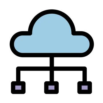 Cloud computing symbol - Cloud computing, cloud infrastructure, technology and イラスト素材