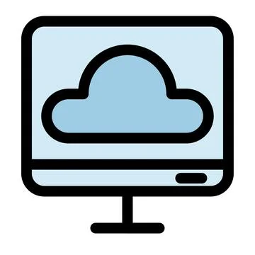 Cloud computing symbol - Cloud computing, cloud infrastructure, technology and Stock Illustration