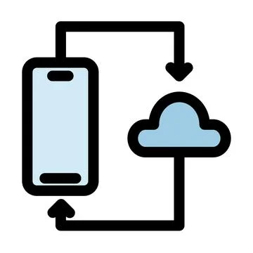 Cloud computing symbol - Cloud computing, cloud infrastructure, technology and Stock Illustration