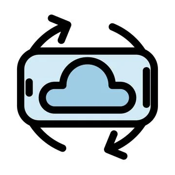 Cloud computing symbol - Cloud computing, cloud infrastructure, technology and Stockillustratie