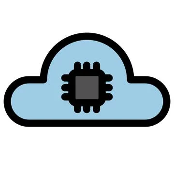 Cloud computing symbol - Cloud computing, cloud infrastructure, technology and イラスト素材