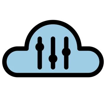 Cloud computing symbol - Cloud computing, cloud infrastructure, technology and イラスト素材