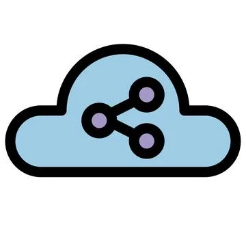 Cloud computing symbol - Cloud computing, cloud infrastructure, technology and Stockillustratie