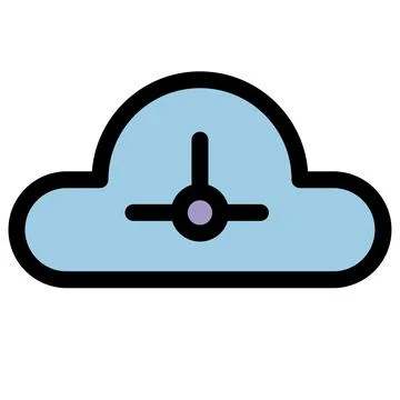 Cloud computing symbol - Cloud computing, cloud infrastructure, technology and Illustrazione stock
