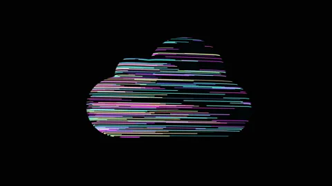 Cloud computing, symbol of global technology and cloud services, 3D cloud form Stock Footage 220476895