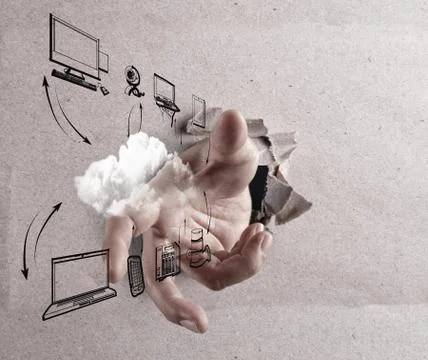 The cloud computing symbol Stock Illustration