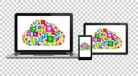 Cloud computing symbol Illustrazione stock