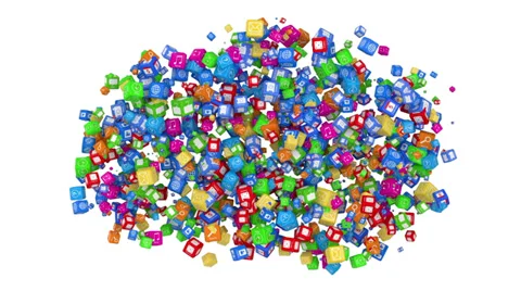 Cloud Computing Symbol Made from many Application Icons Video stock 33472535