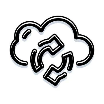 Cloud computing synchronizing data update technology icon concept イラスト素材