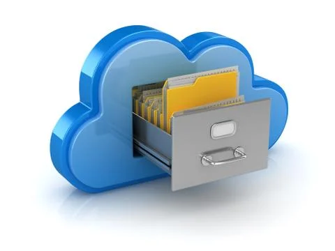 Cloud Computing System Concept 스톡 일러스트