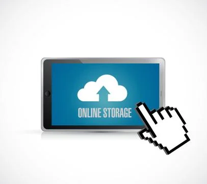 Cloud computing tablet. online storage concept イラスト素材