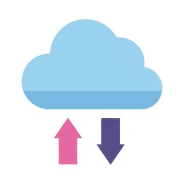 Cloud computing tech Stock Illustration