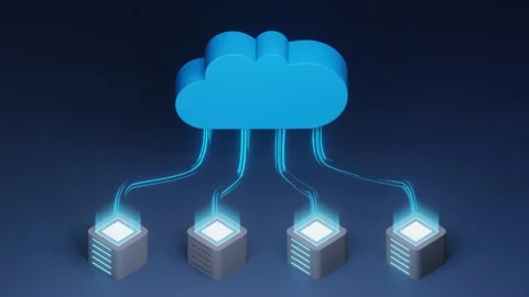Cloud computing technologies Hosting Sync Data concept. Vidéo 170908144
