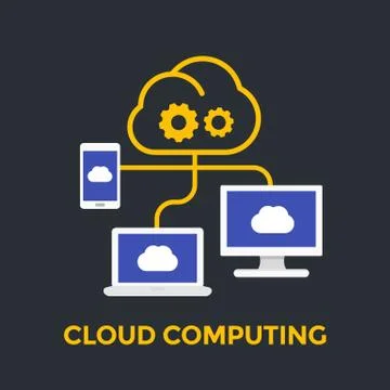 Cloud computing technologies vector illustration Stock Illustration
