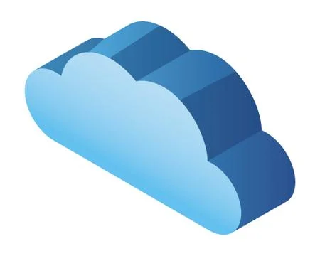 Cloud computing technology 3d symbol Illustrazione stock