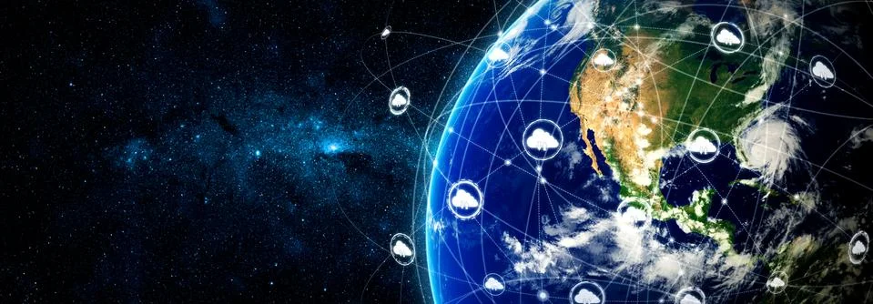 Cloud computing technology and online data storage in innovative perception 스톡 일러스트